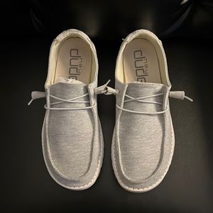 Hey Dude Women's 9 Wendy Stretch Fleece Glacier/Grey Loafers Shoes